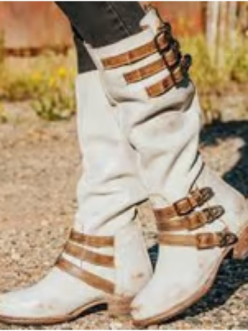 Freebird by Steven White and Brown Lace-Up Boots
